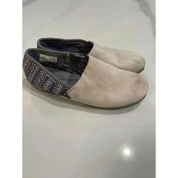 Merrell Women's Canvas Slip On Shoes Size 8 Granite Casual Flats Chevron Stripe - Picture 3 of 6